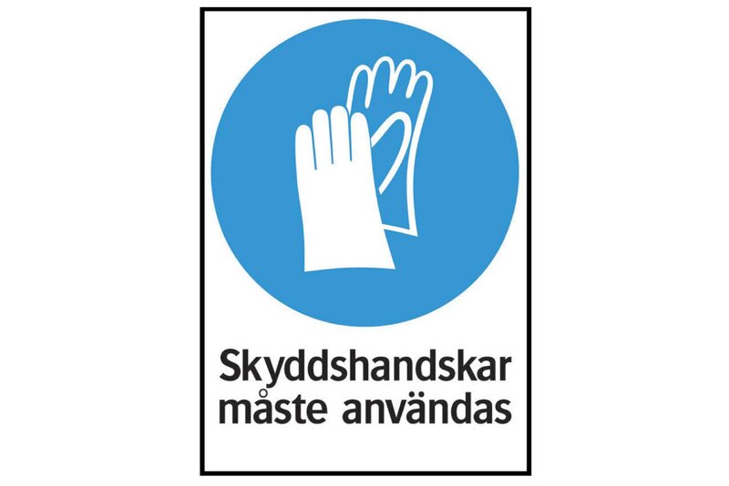 SKYLT 352814 PÅBUD SKYDDSHANDSKAR 210X297MM