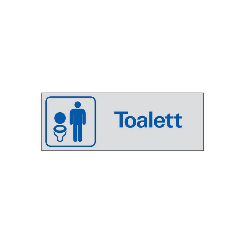SKYLT 386550 SYMBOLSKYLT TOALETT HERR 225X80MM