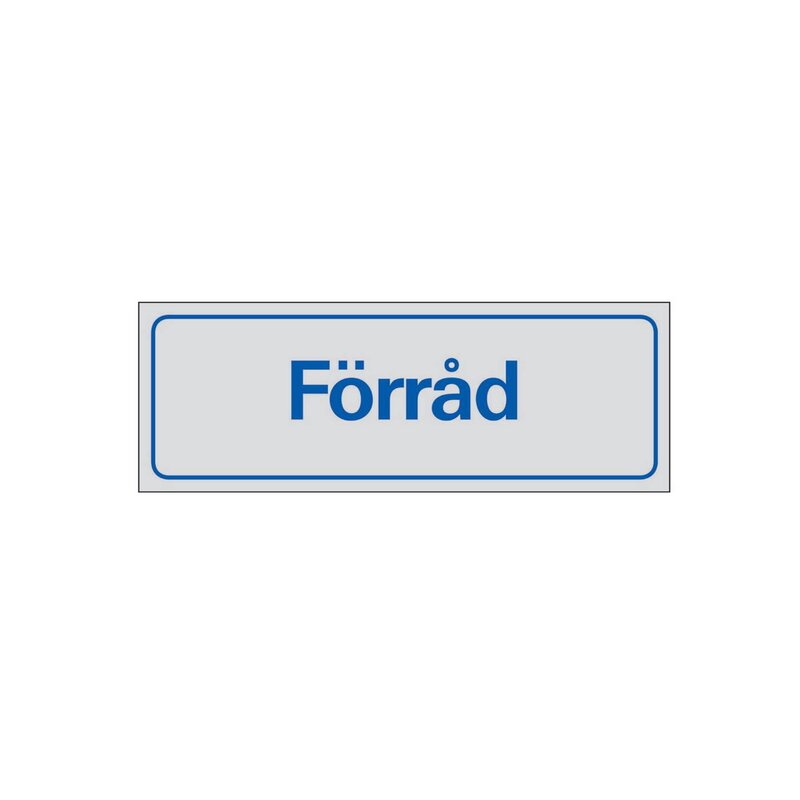SKYLT 385550 SYMBOLSKYLT FÖRRÅD 225X80MM