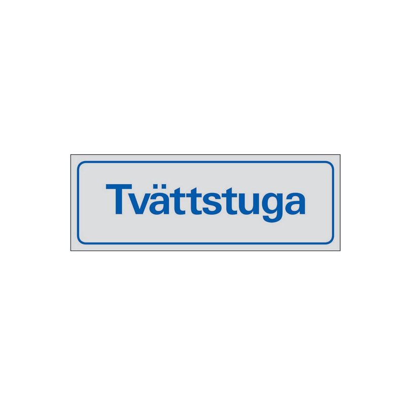 SKYLT 385350 SYMBOLSKYLT TVÄTTSTUGA 225X80MM