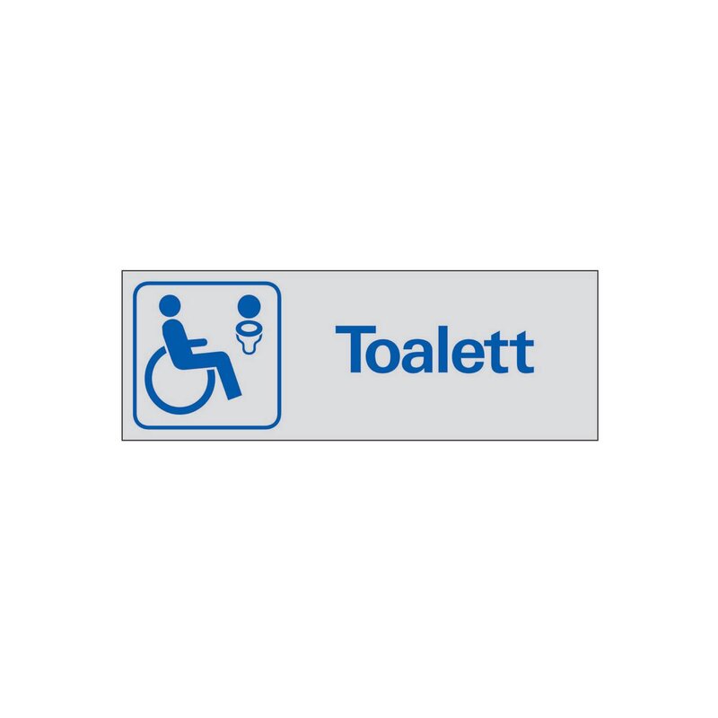 SKYLT 387250 SYMBOLSKYLT TOALETT HANDIKAPP 225X80MM