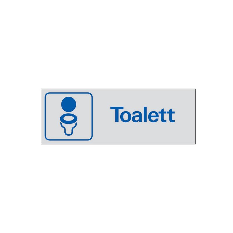 SKYLT 387050 SYMBOLSKYLT TOALETT 225X80MM